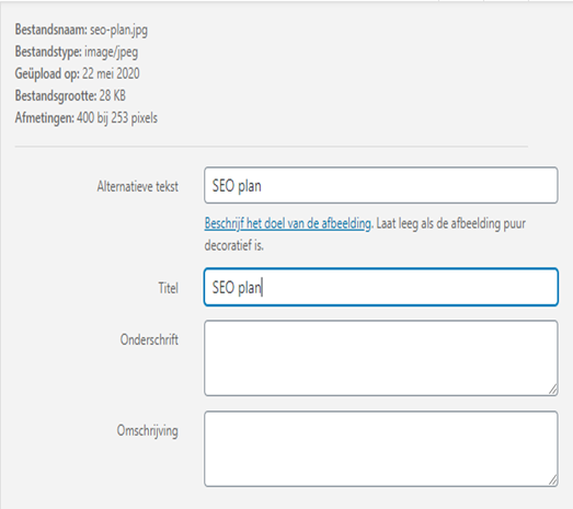 Afbeelding alt tekst, titel en bestandsnaam