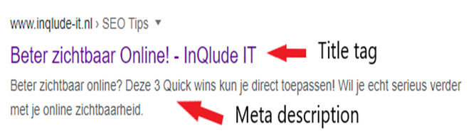 Titel en meta description